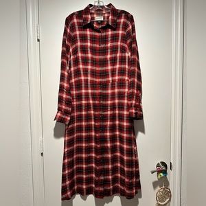 Long flannel dress